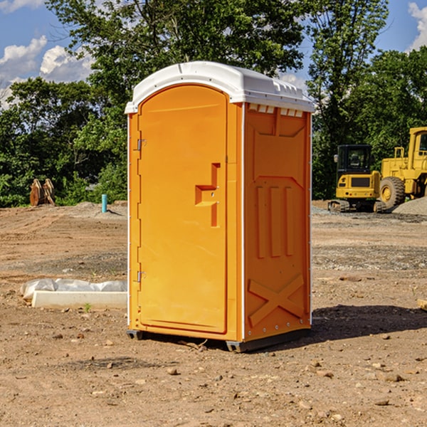 how often are the portable restrooms cleaned and serviced during a rental period in Pryor Montana